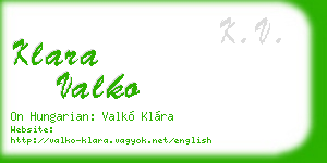 klara valko business card